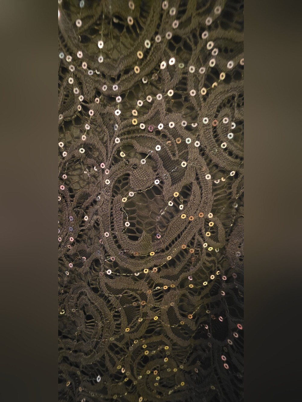 EUC! Women's Merina Dark Grey Sequin Long Sleeve Cocktail Dress - Size 14 - Picture 2 of 5